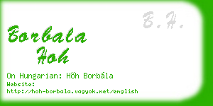 borbala hoh business card